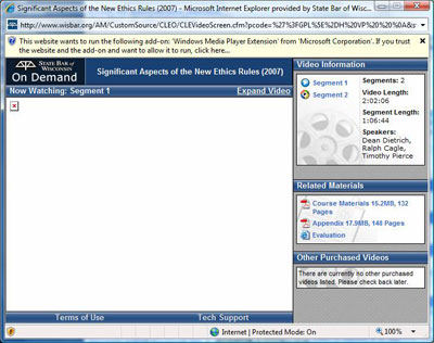 Internet Explorer 7 on Vista
